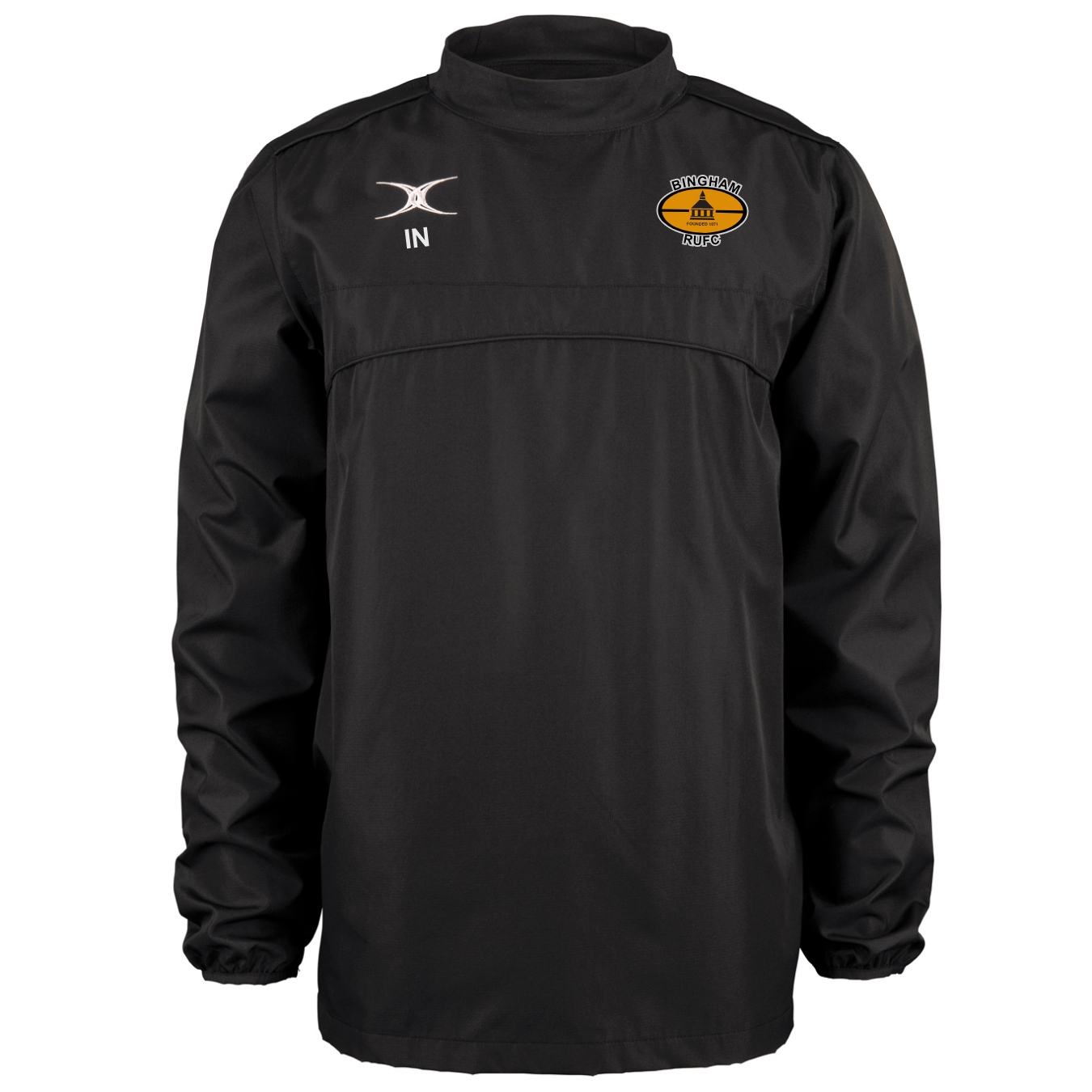 gilbert-rugby-bingham-rufc-photon-warm-up-jacket-senior-nera image 1