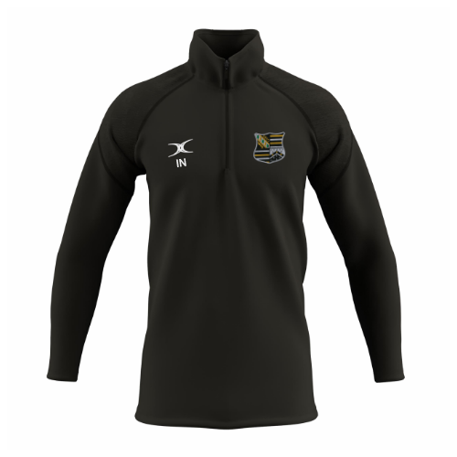 gilbert-rugby-oadby-wyggestonians-rfc-gts-pile-1-4-zip-senior-nero image 1