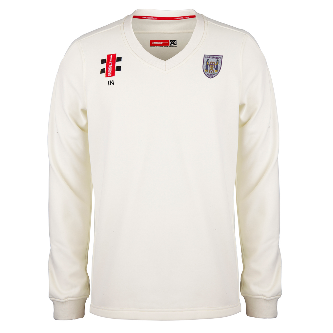 gray-nicolls-hull-zingari-cc-pro-performance-maglione-cricket-junior-avorio image 1