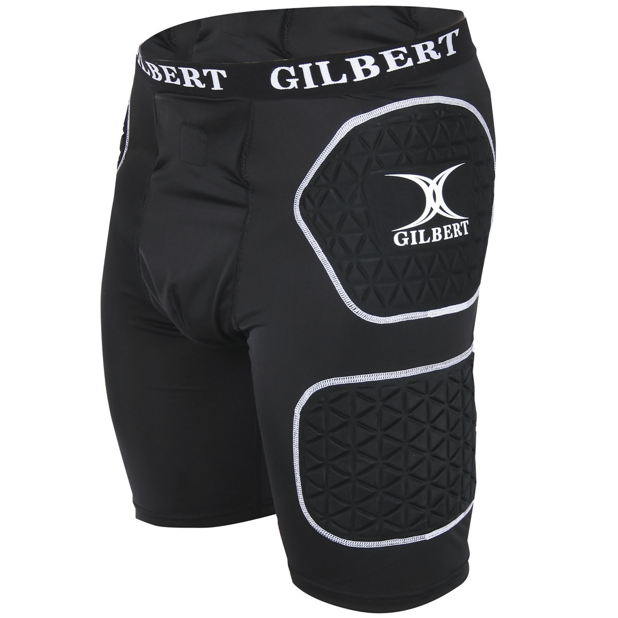 gilbert-rugby-xp-pantaloncini-protettivi-rugby-junior-nero-bianco image 1