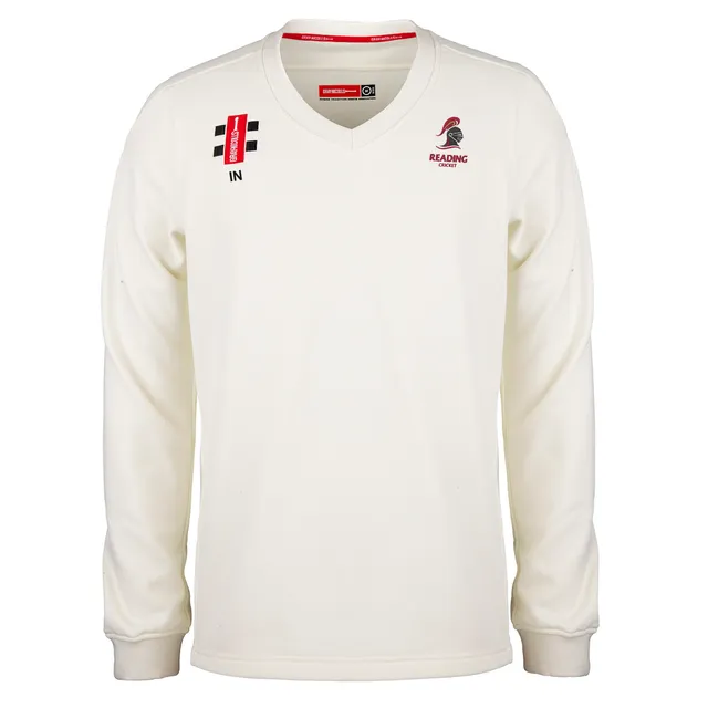gray-nicolls-pro-performance-maglione-match-reading-university-cc-junior-ivory image 1