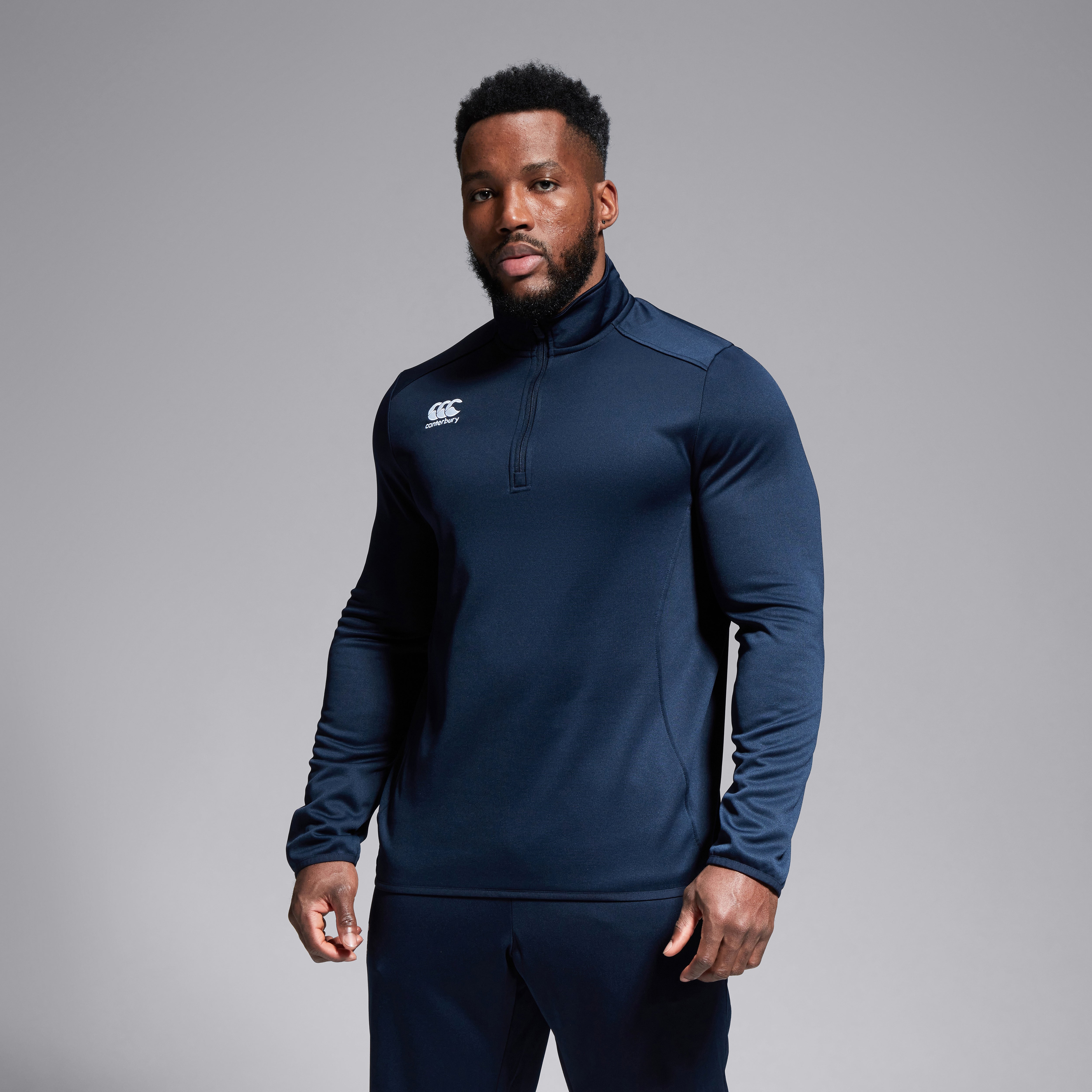 canterbury-club-1-4-zip-mid-layer-allenamento-uomo-navy image 2