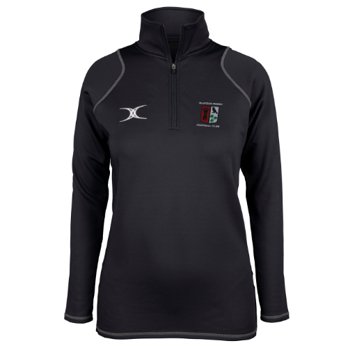 gilbert-rugby-blaydon-rfc-quest-pile-donna-1-4-zip-nero image 1
