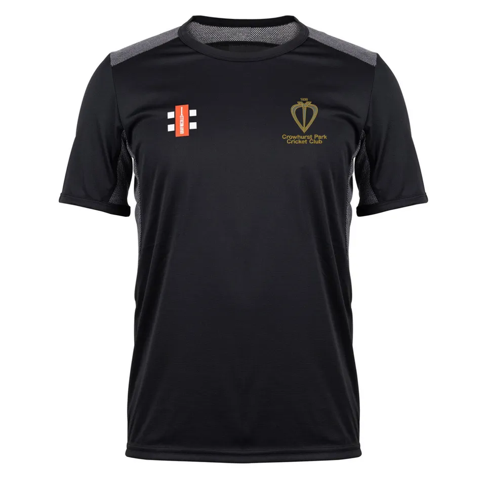 gray-nicolls-crowhurst-park-cc-adulto-pro-performance-t-shirt-manica-corta-nera image 1