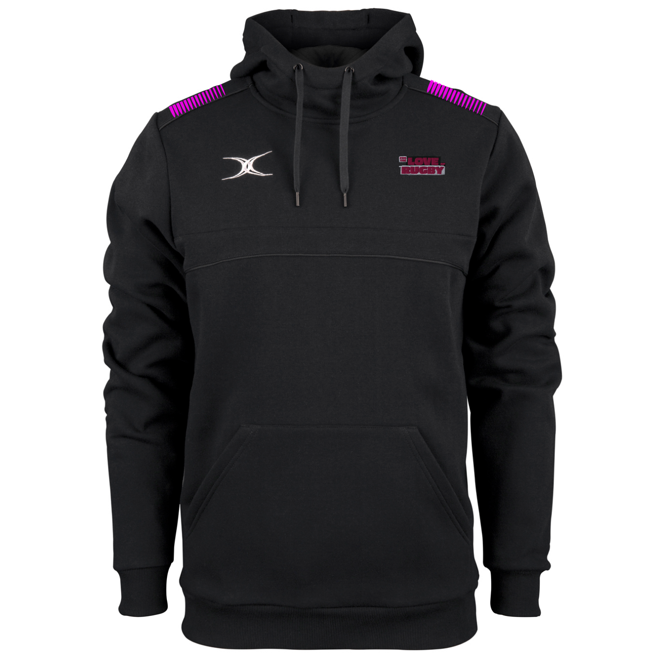gilbert-rugby-for-the-love-of-rugby-photon-felpa-hoodie-uomo-nera image 1