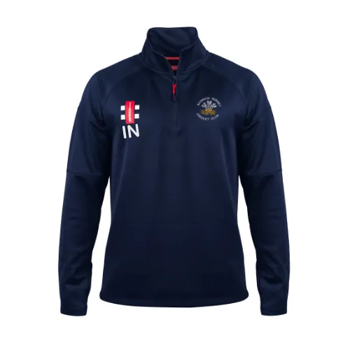 gray-nicolls-barrow-gurney-cc-pro-thermo-pile-senior-blu-navy-1-4-zip image 1