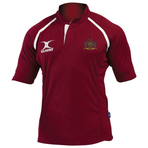 gilbert-rugby-newcastle-staffs-rufc-xact-ii-maglia-monochrome-bambino-bordeaux image 1