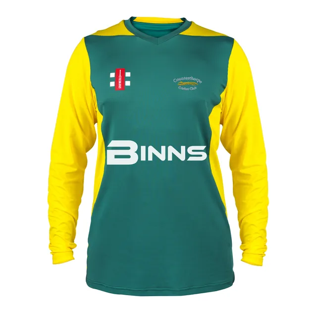 gray-nicolls-countesthorpe-cc-senior-maglia-t20-manica-lunga-verde-giallo image 1