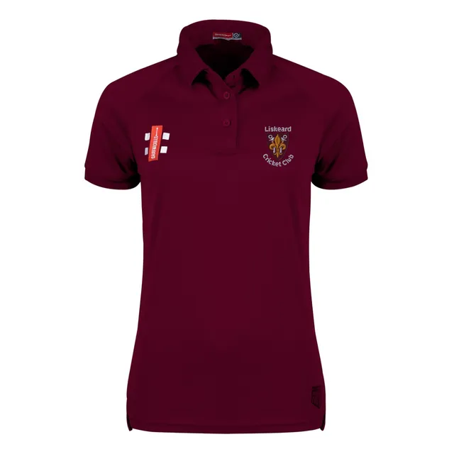 gray-nicolls-matrix-v2-polo-s-s-liskeard-cc-donna-maroon-senior image 1