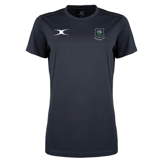 gilbert-rugby-yorkshire-pdg-senior-photon-ii-t-shirt-manica-corta-nera image 1