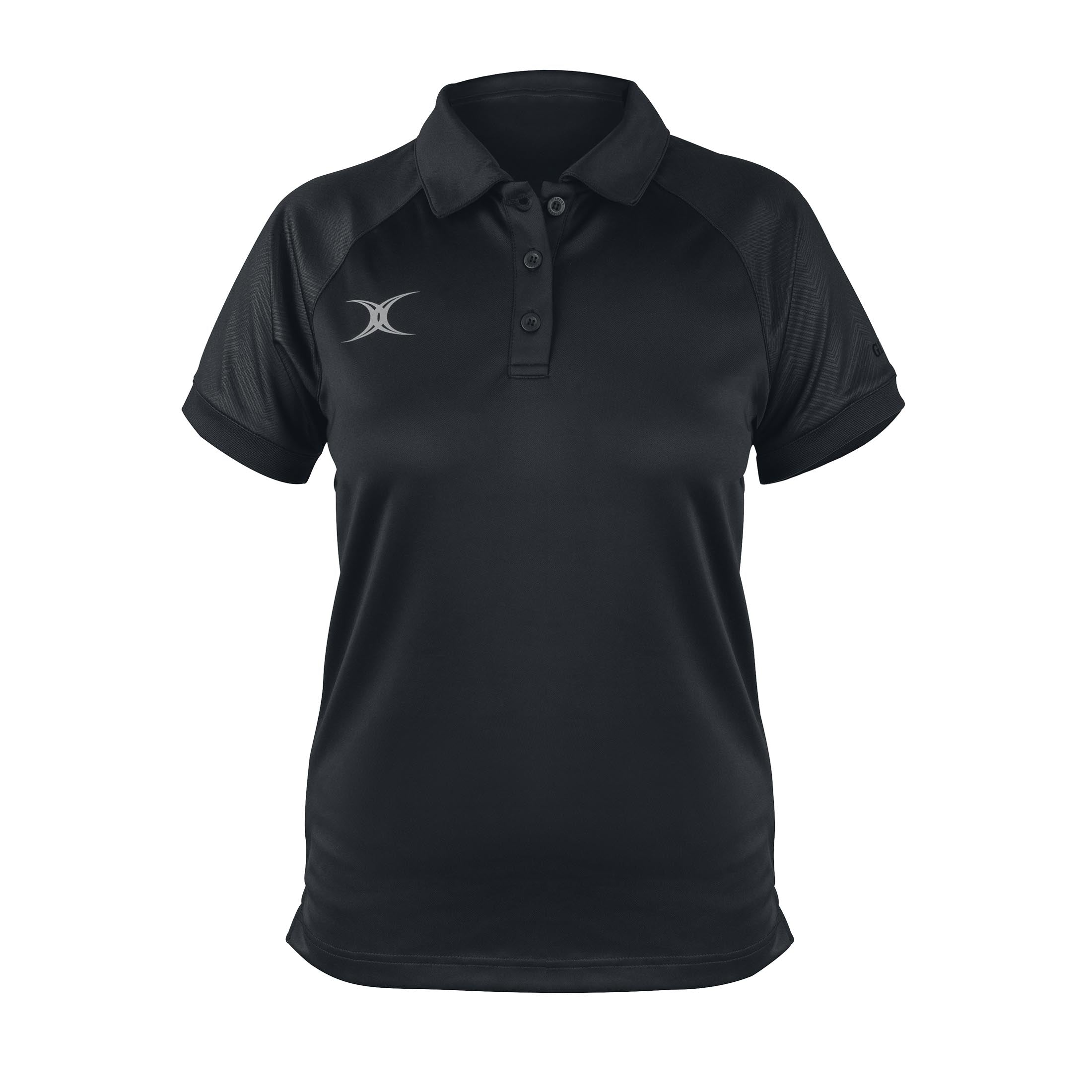 gilbert-rugby-evo-polo-manica-corta-donna-nero-blu-navy image 1