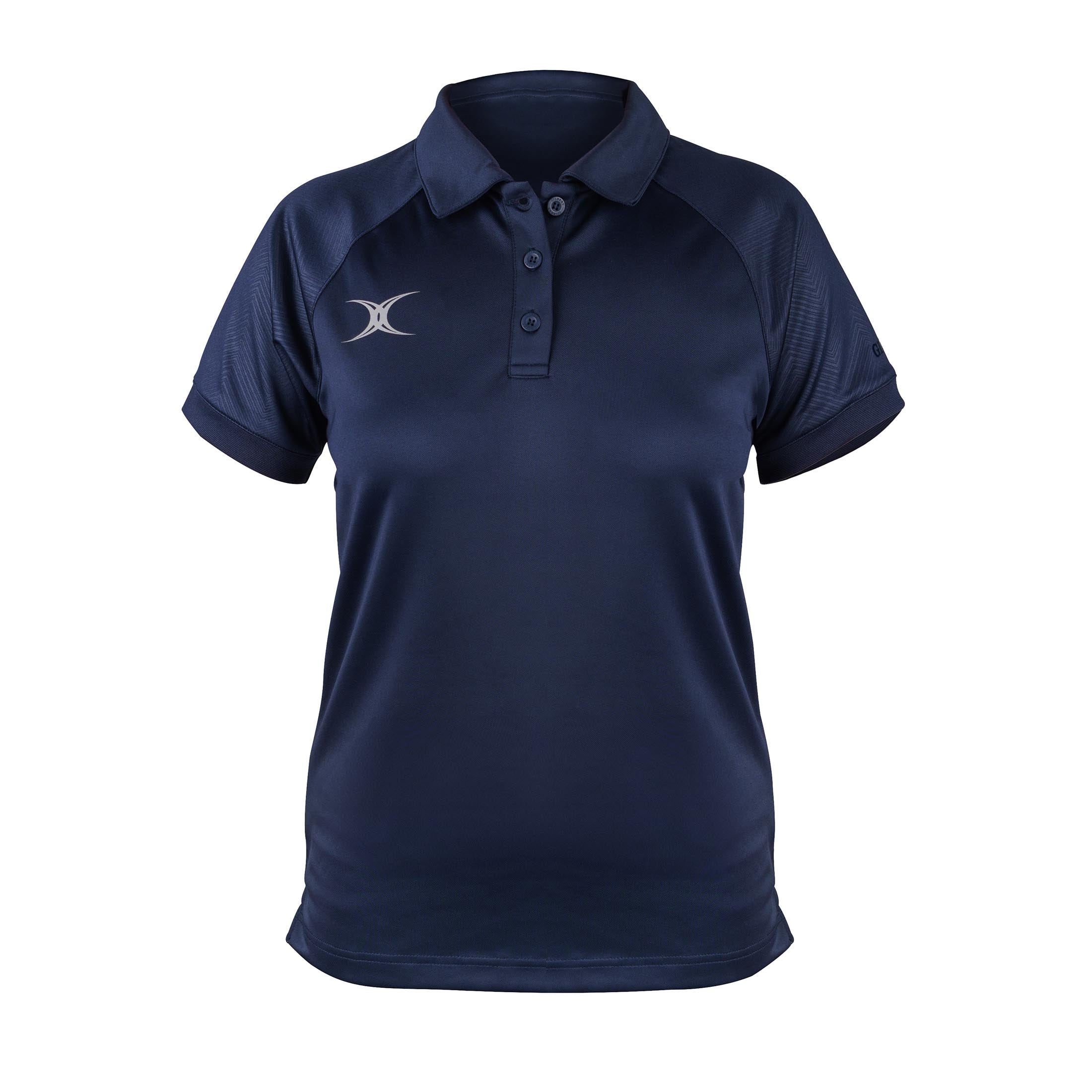 gilbert-rugby-evo-polo-manica-corta-donna-nero-blu-navy image 3