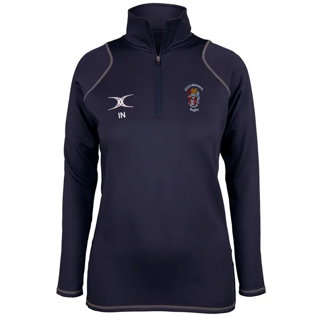 gilbert-rugby-cccu-rugby-donna-quest-pile-1-4-zip-blu-navy image 1