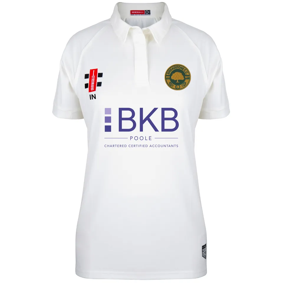 gray-nicolls-broadstone-cc-matrix-v2-maglia-cricket-donna-manica-corta-avorio image 1