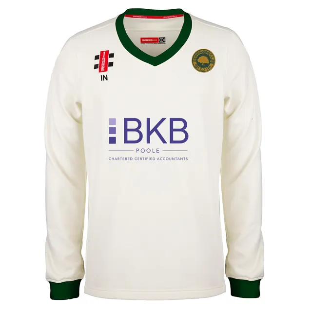 gray-nicolls-broadstone-cc-junior-pro-performance-maglione-da-match-avorio-verde image 1