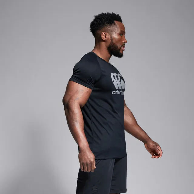 canterbury-core-vapodri-large-logo-tee-uomo-t-shirt-rugby-nera image 1