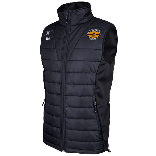 gilbert-rugby-bingham-rufc-pro-gilet-body-warmer-senior-nero image 1