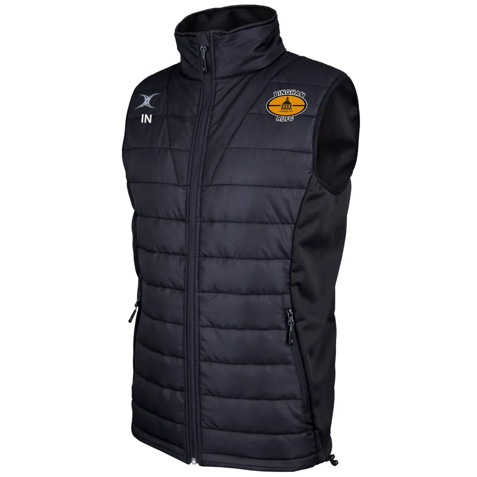 gilbert-rugby-bingham-rufc-pro-gilet-body-warmer-senior-nero image 1