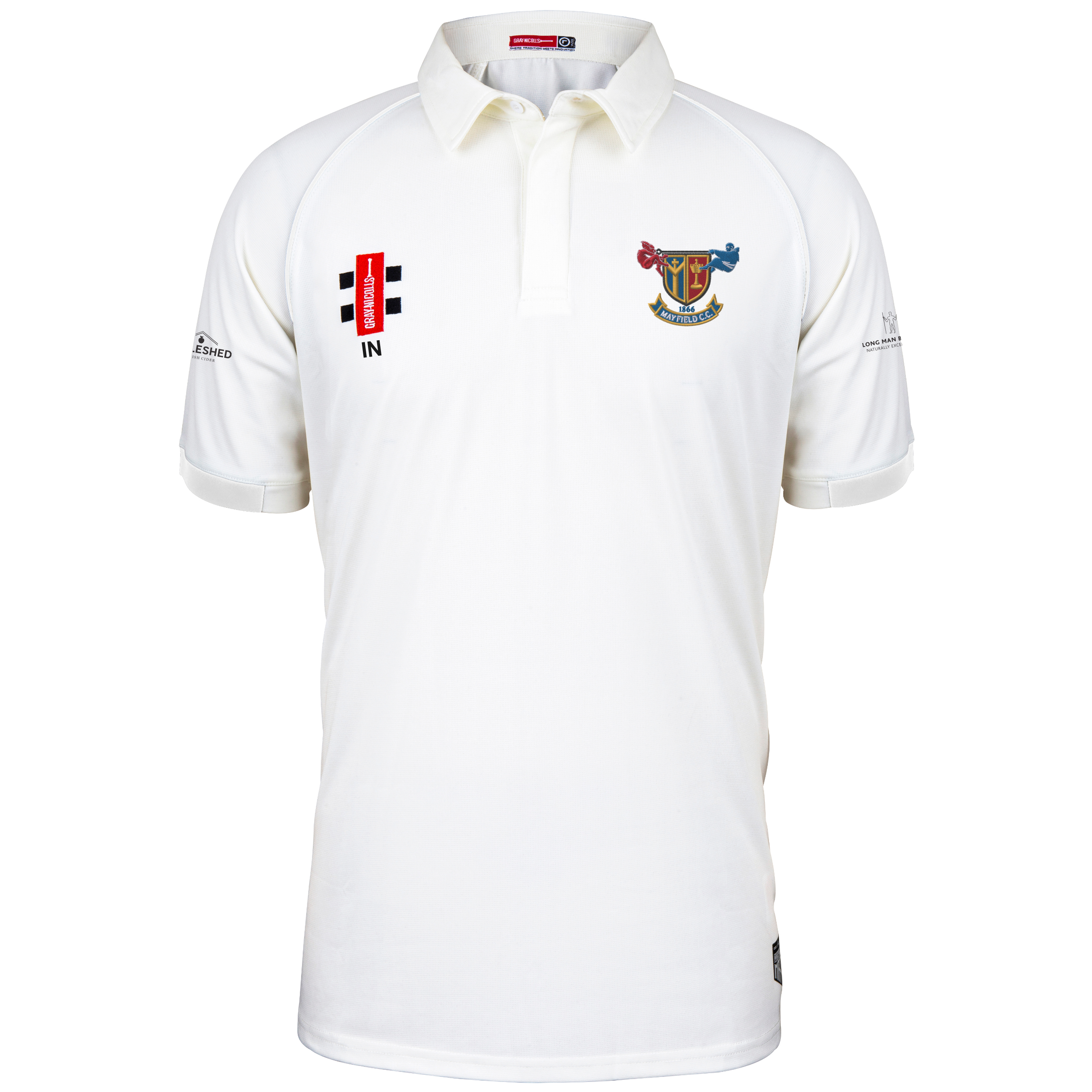 gray-nicolls-mayfield-cc-matrix-v2-maglia-gara-senior-avorio-manica-corta image 1