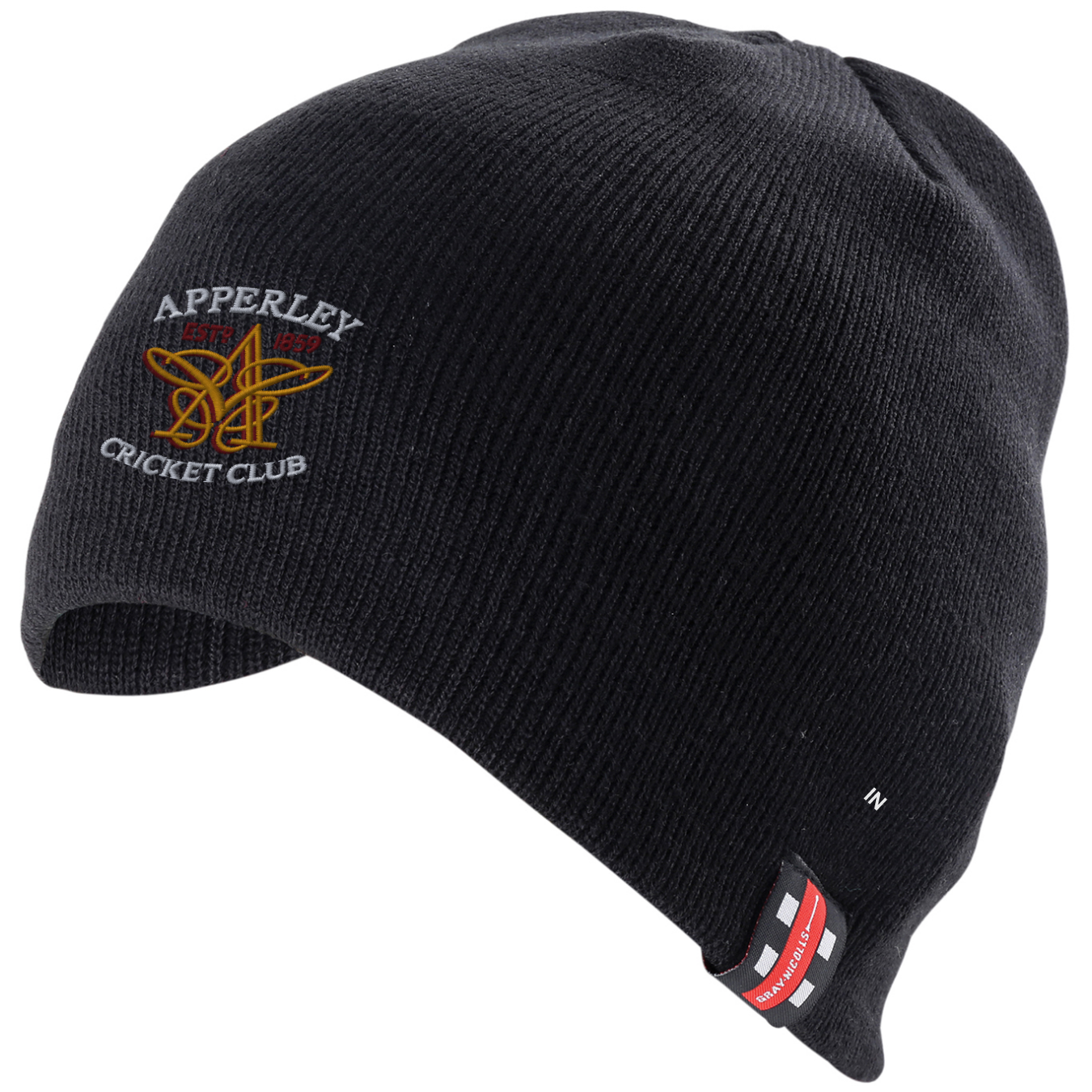 gray-nicolls-apperley-cc-berretto-beanie-adulto-nero image 1