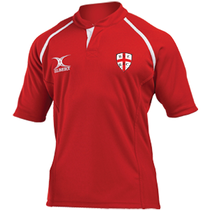 gilbert-rugby-rye-rugby-club-xact-ii-maglia-gara-bambino-rossa-monocromo image 1