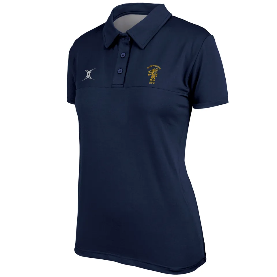 gilbert-rugby-basingstoke-rfc-polo-donna-pro-blu-navy-scuro image 1