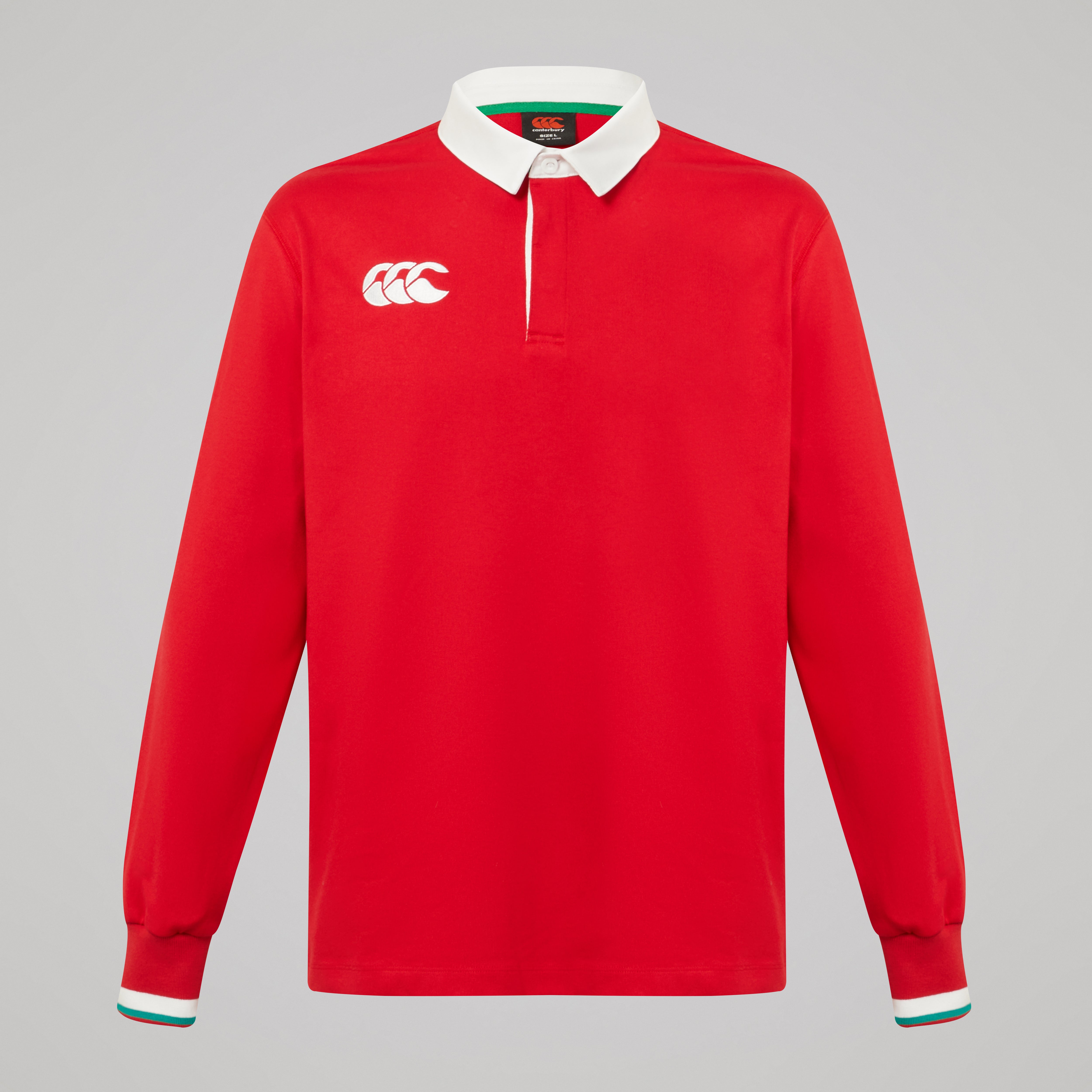 canterbury-classic-long-sleeve-jersey-red-maglia-rugby-unisex-manica-lunga image 1