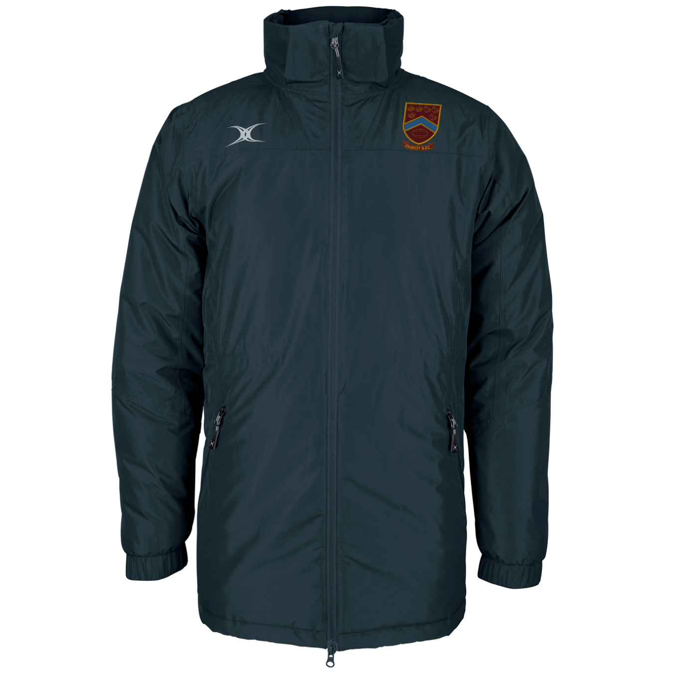 gilbert-rugby-crawley-rfc-senior-pro-giacca-all-weather-blu-navy-scuro image 2
