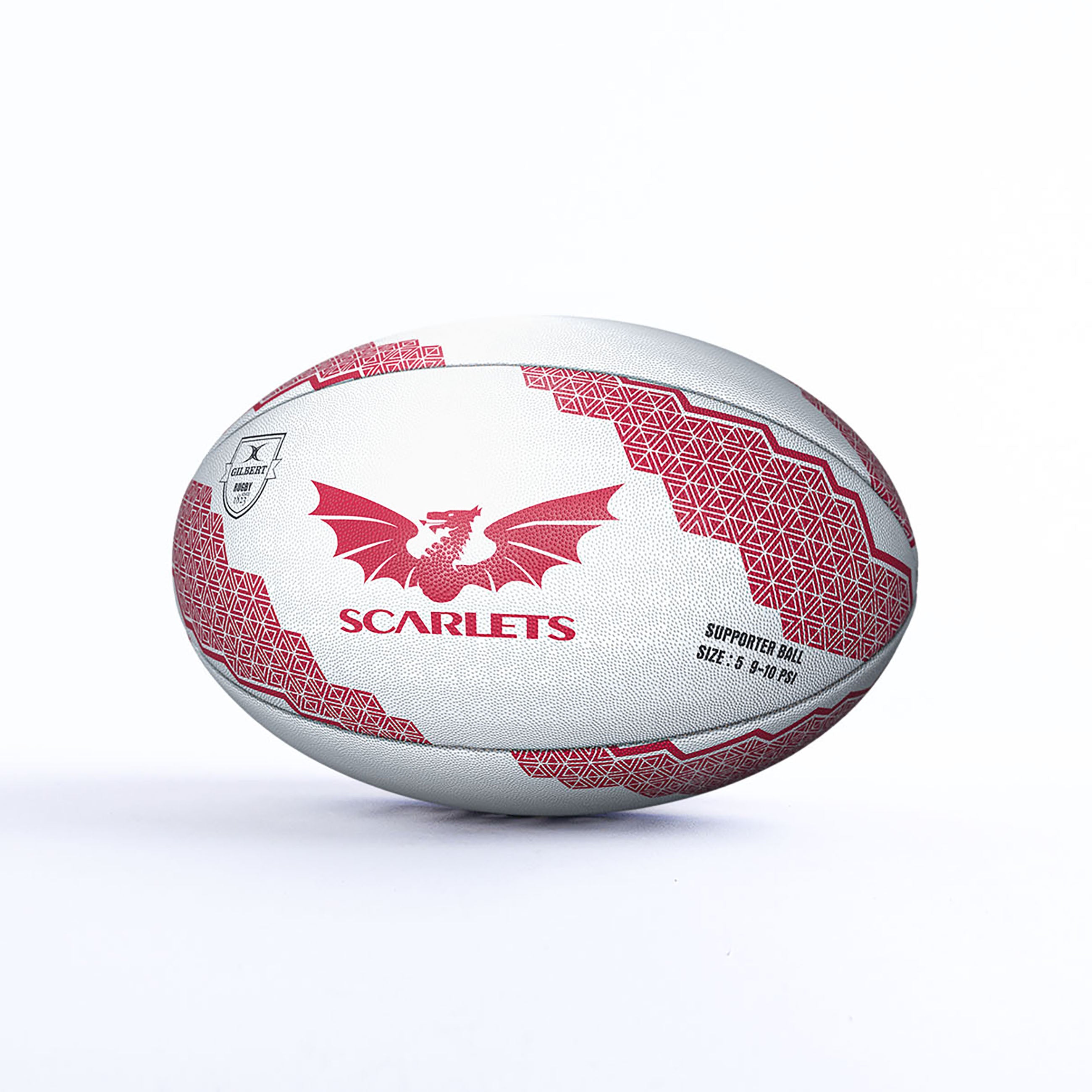 gilbert-rugby-scarlets-supporter-ball-pallone-rugby-tifosi-misura-4-5 image 2