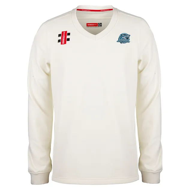 gray-nicolls-sharks-cricket-academy-pro-performance-maglione-match-senior-avorio image 1