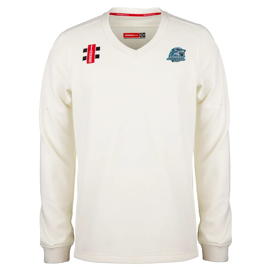 gray-nicolls-sharks-cricket-academy-pro-performance-maglione-match-senior-avorio image 1