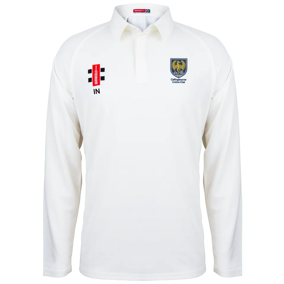 gray-nicolls-matrix-maglia-cricket-junior-collingbourne-cc-avorio-manica-lunga image 1