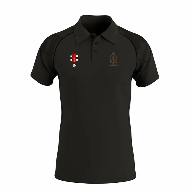gray-nicolls-royal-army-medical-services-senior-gts-polo-manica-corta-nera-polo- image 1