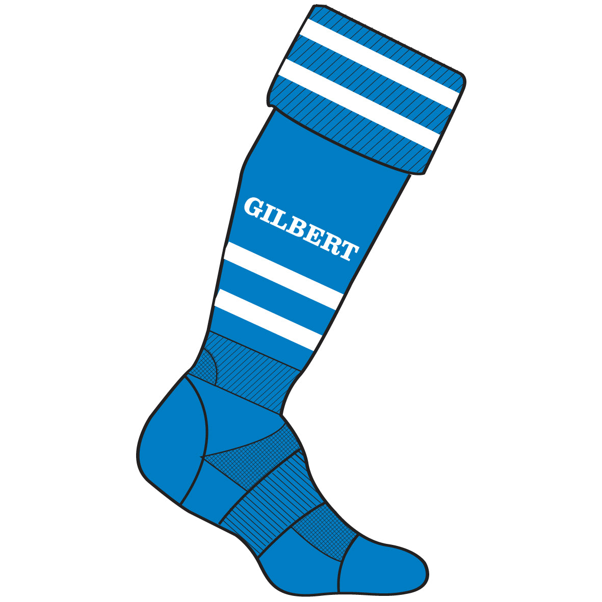gilbert-rugby-north-ribblesdale-rfc-senior-calzettoni-training-royal image 2