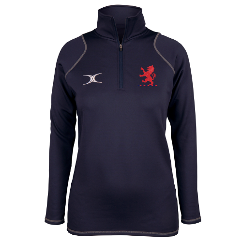 gilbert-rugby-london-scottish-f-c-donna-quest-pile-1-4-zip-blu-navy-scuro image 1
