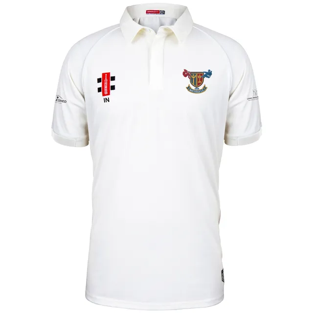 gray-nicolls-mayfield-cc-matrix-v2-maglia-gara-senior-avorio-manica-corta image 1
