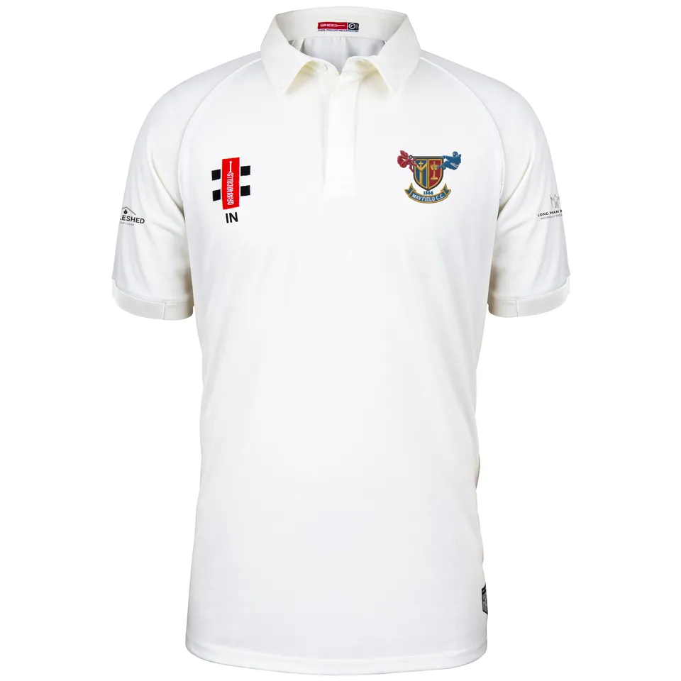gray-nicolls-mayfield-cc-matrix-v2-maglia-gara-senior-avorio-manica-corta image 1
