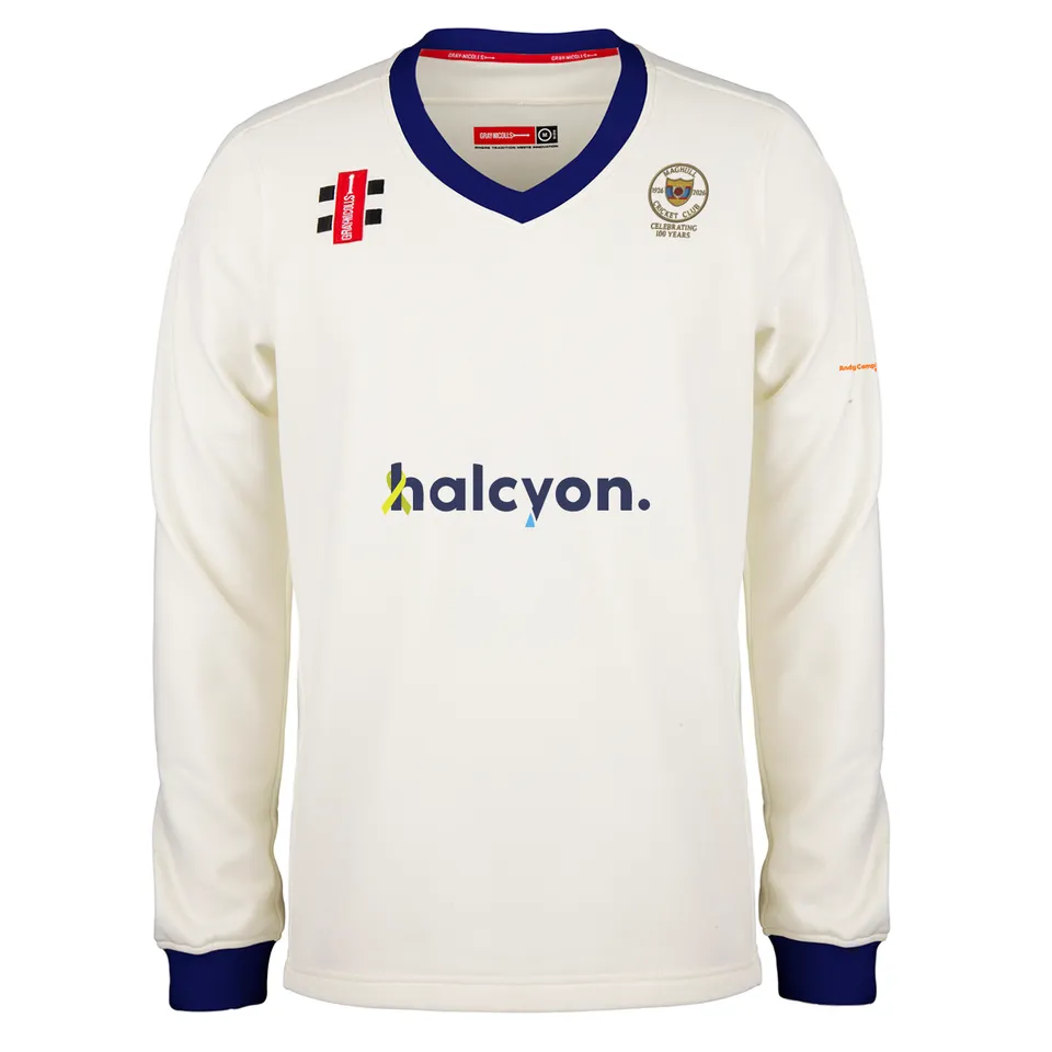 gray-nicolls-pro-performance-maglione-cricket-junior-avorio-blu-navy-maghull-cc- image 1