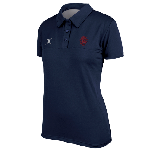 gilbert-rugby-pro-polo-donna-blu-navy-scuro-sidcup-rfc image 1