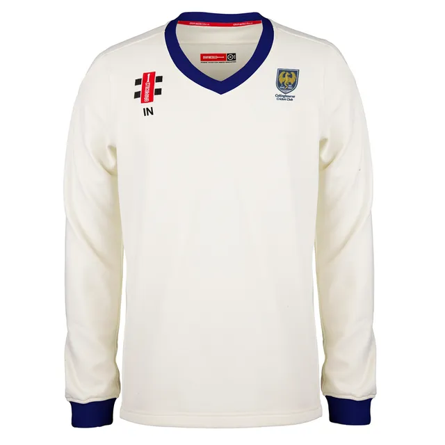 gray-nicolls-collingbourne-cc-junior-maglione-match-pro-performance-ivory-navy image 1