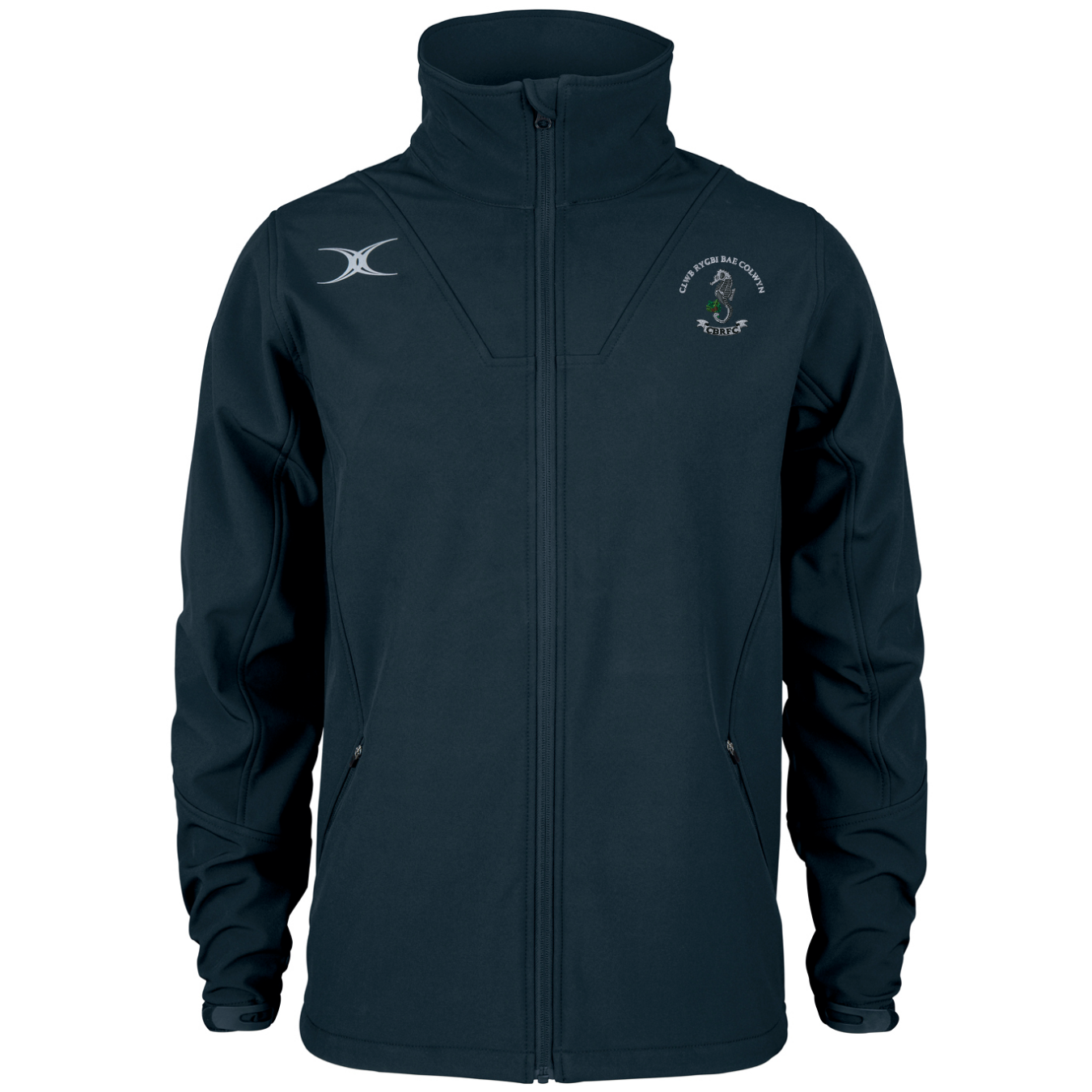 gilbert-rugby-colwyn-bay-rfc-pro-soft-shell-giacca-uomo-full-zip-blu-scuro image 1