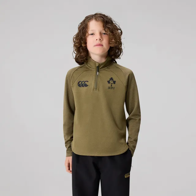 canterbury-ireland-elite-1st-layer-junior-unisex-midlayer-termico-khaki image 1