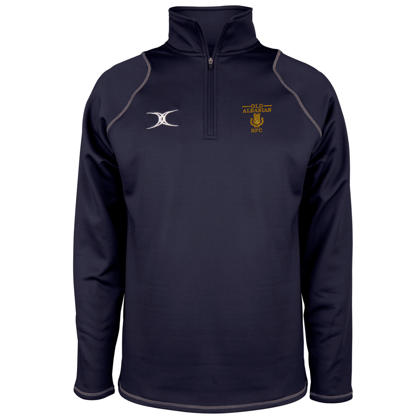 gilbert-rugby-old-albanians-rfc-uomo-quest-pile-1-4-zip-blu-navy image 1