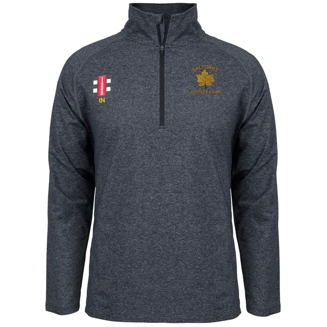 gray-nicolls-velocity-mid-layer-cricket-salfords-cc-bambino-nero-con-zip-corta image 1