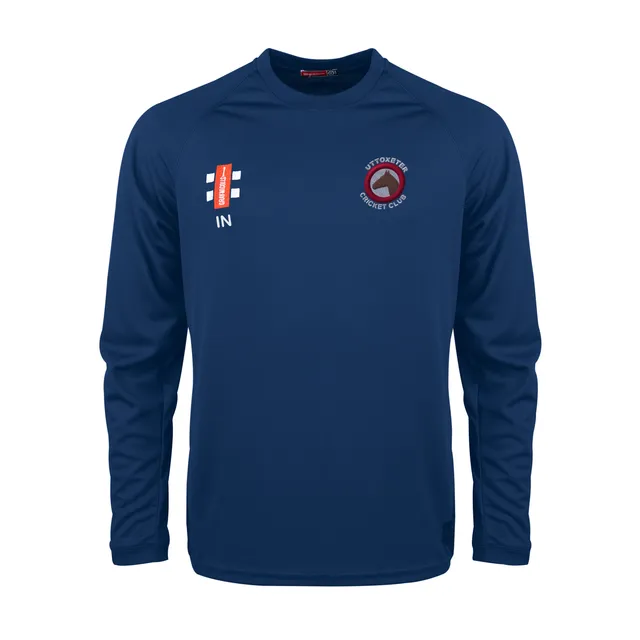 gray-nicolls-matrix-v2-maglia-manica-lunga-bambino-uttoxeter-cricket-club-navy image 1