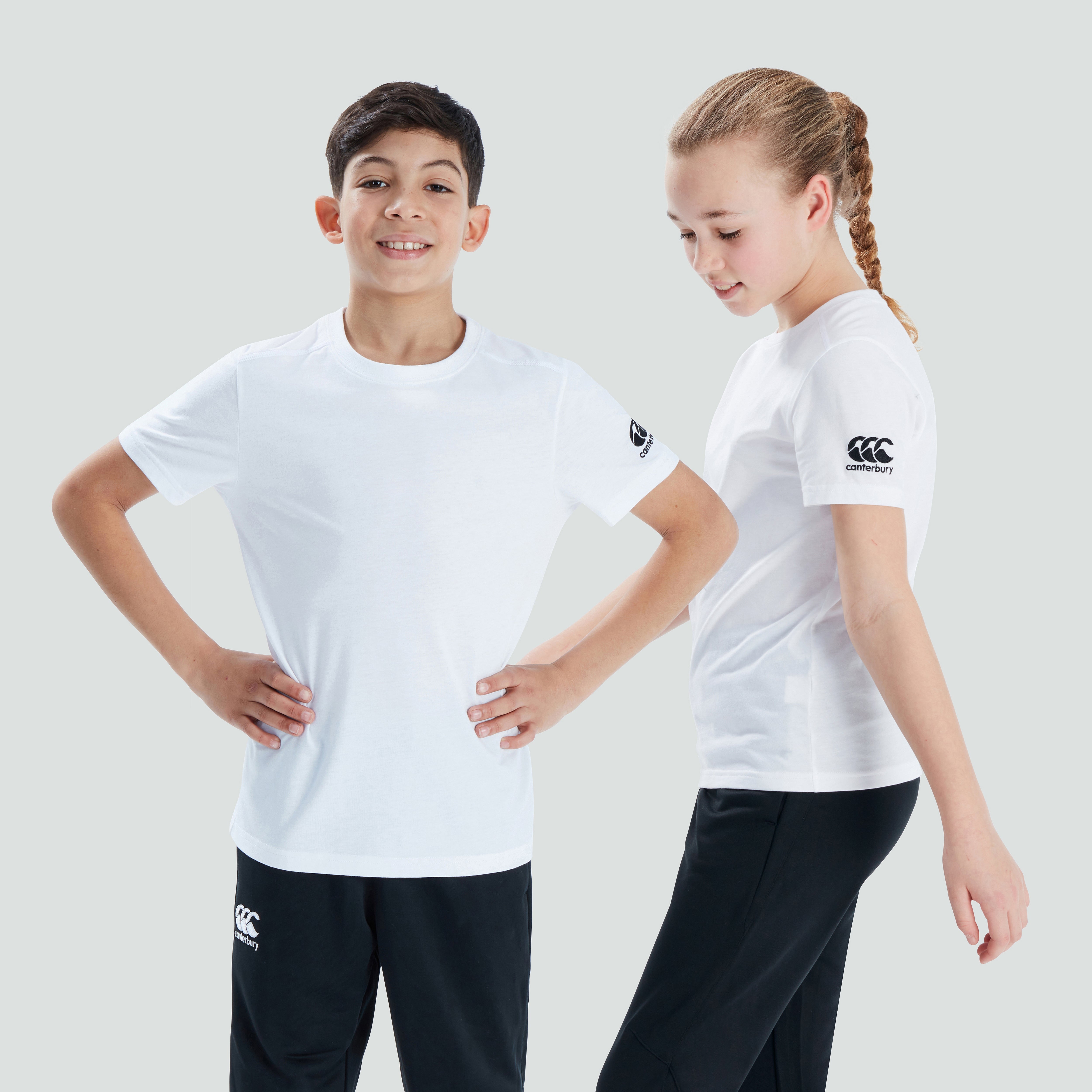 canterbury-junior-club-plain-tee-t-shirt-bianco image 4