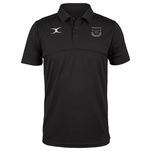 gilbert-rugby-somerset-referees-society-photon-ii-polo-manica-corta-nera-senior image 1