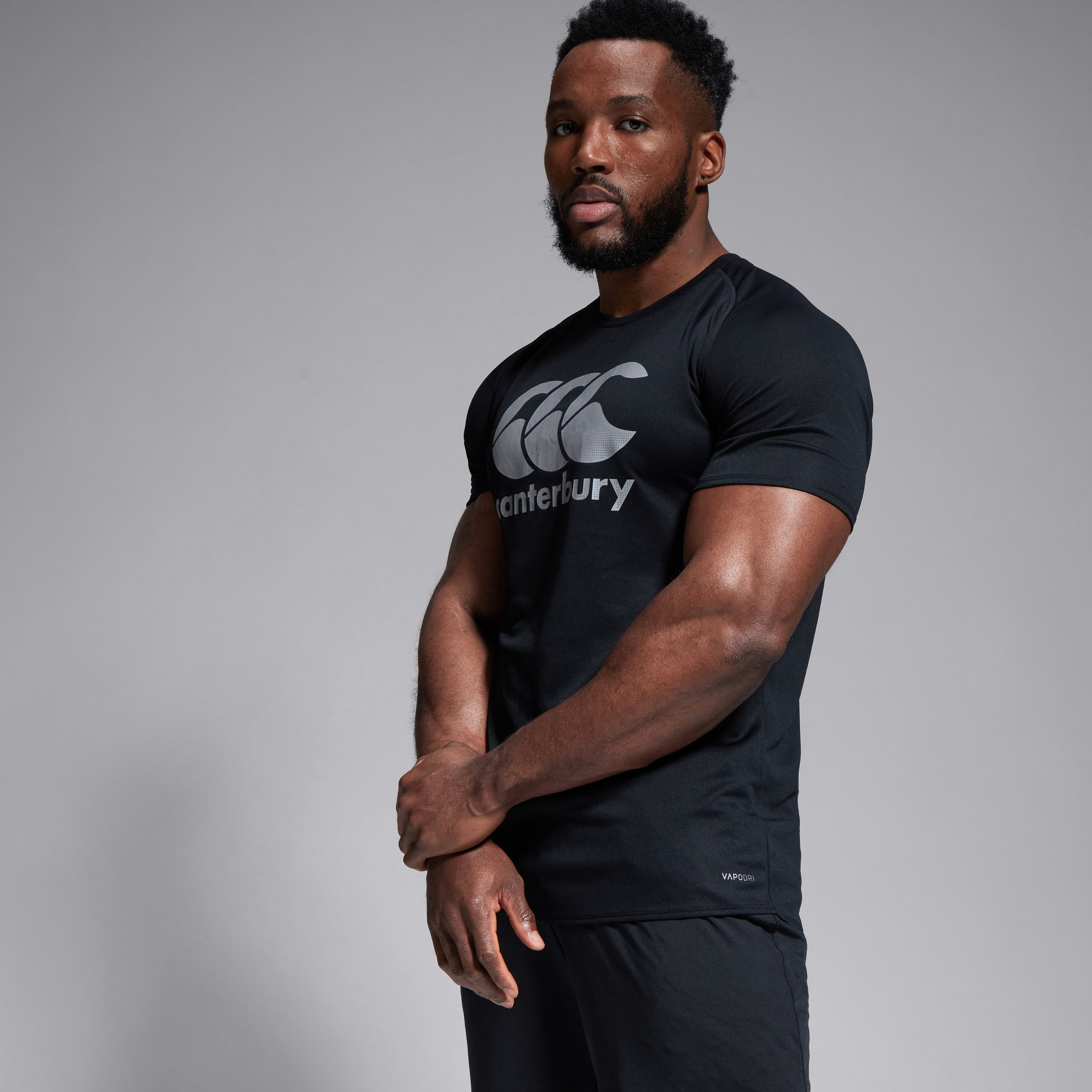 canterbury-core-vapodri-large-logo-tee-uomo-t-shirt-rugby-nera image 4