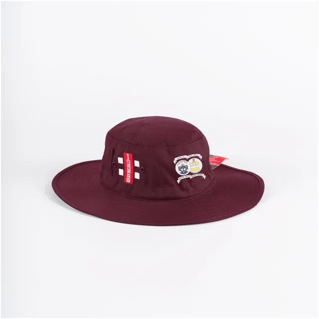 gray-nicolls-witney-mills-cc-senior-sun-hat-bordeaux image 1