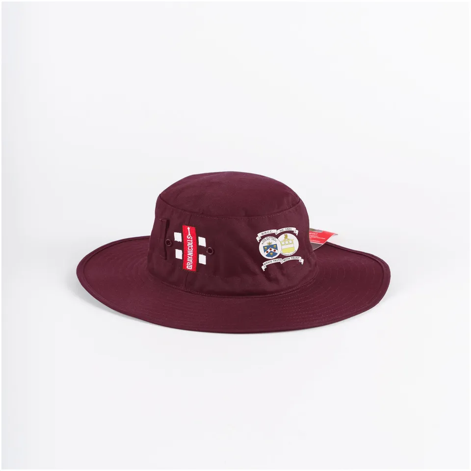 gray-nicolls-witney-mills-cc-senior-sun-hat-bordeaux image 1
